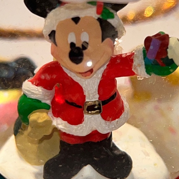 MICKEY Mouse Snow Globe Hanging Ornament Christmas Surrounded By Toys. Undated. - Picture 13 of 17